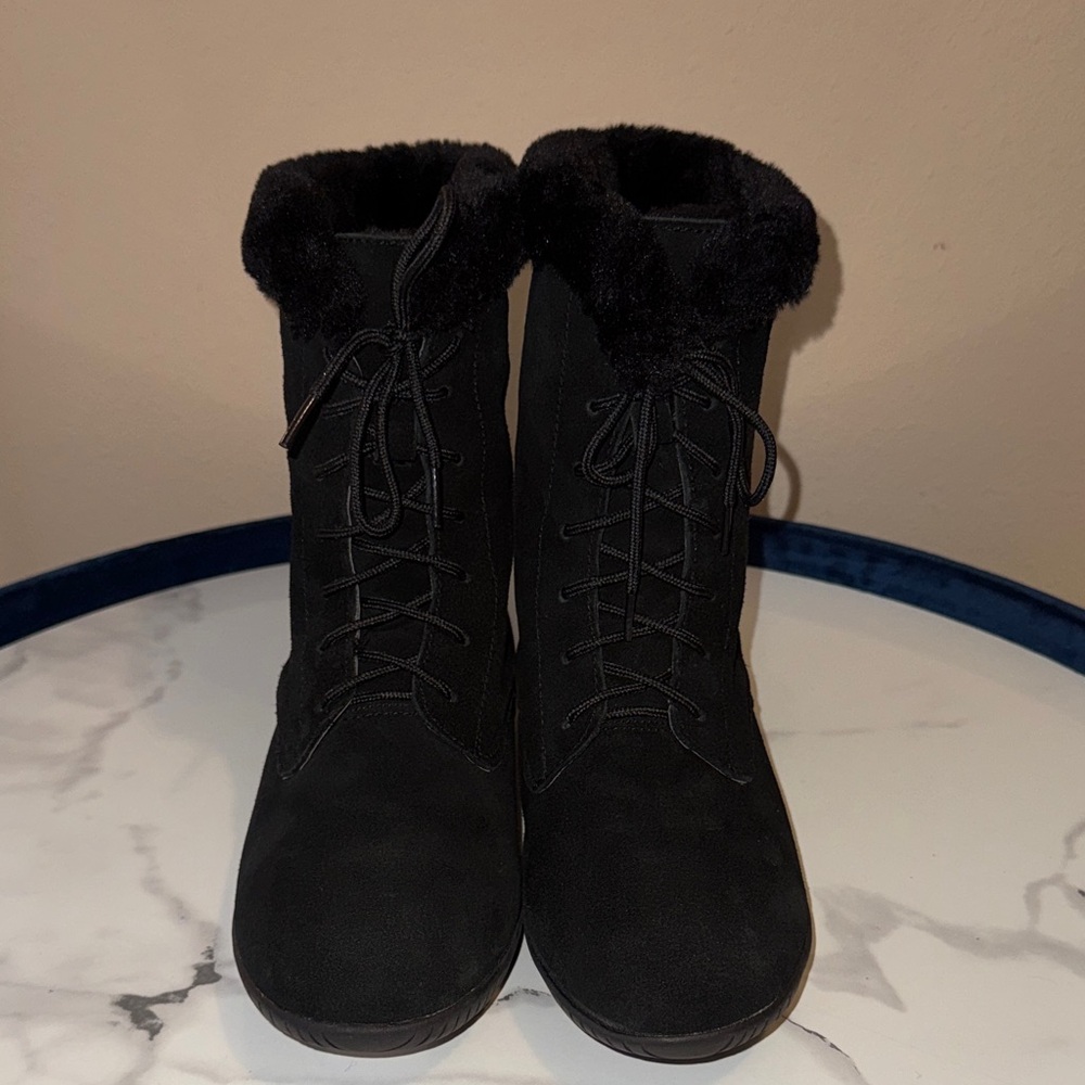 Women's Black Fur-Lined Boots